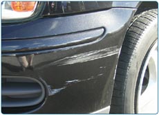 Before bumper scuff repair