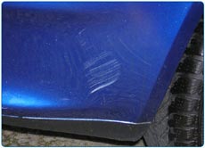 Before wing scratch repair
