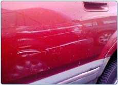 Before door scratch repair
